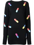 Moschino Pill Print Sweater Dress - Black