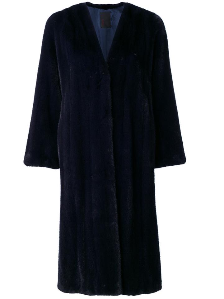 Liska Panelled Coat - Blue