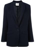Forte Forte Single Button Blazer, Women's, Size: 1, Blue, Linen/flax/acetate/viscose/polyimide
