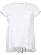 Sacai Semi Sheer Pleated Back T-shirt - White
