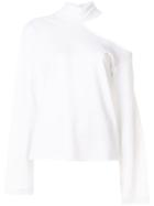 Rta Cold Shoulder Sweatshirt - White