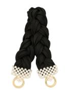 0711 Small Bead-embellished Handle - Black