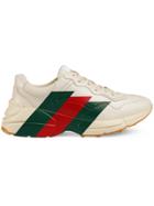 Gucci Rhyton Web Print Leather Sneaker - Unavailable