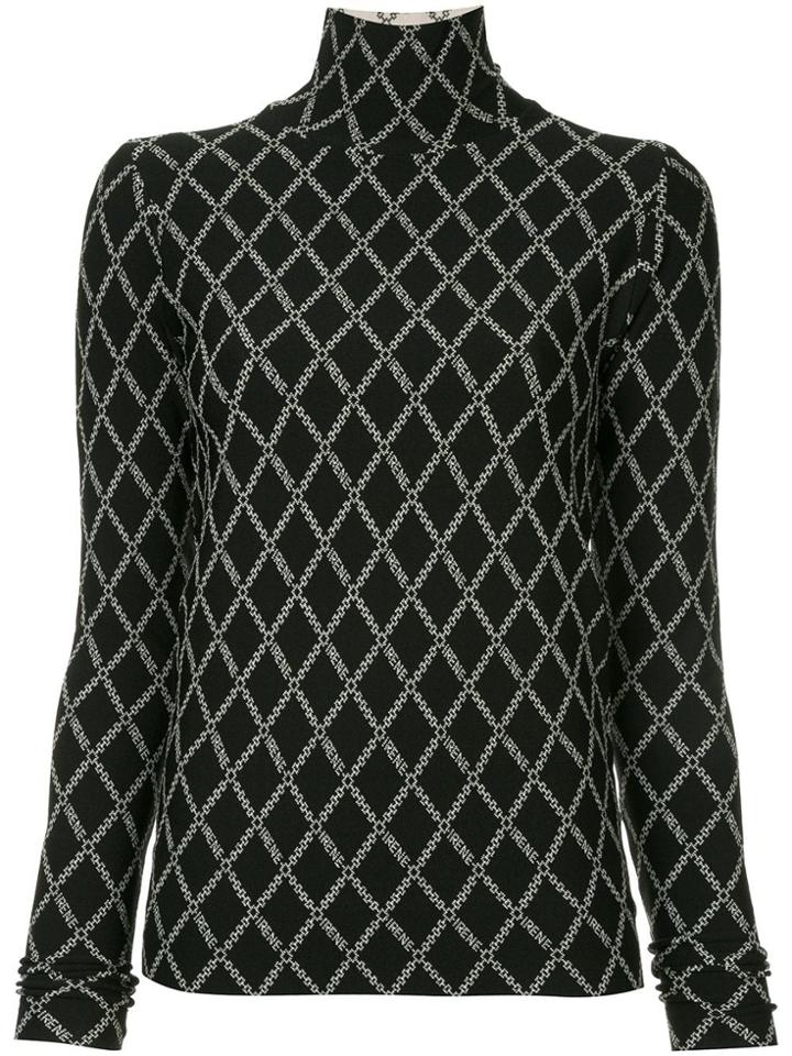 Irene Stitch-detail Turtle Neck Sweater - Black