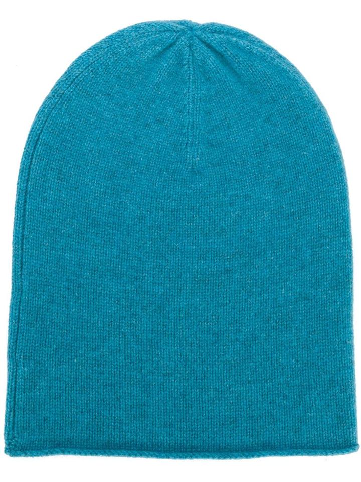 Allude Fine Knit Beanie - Blue