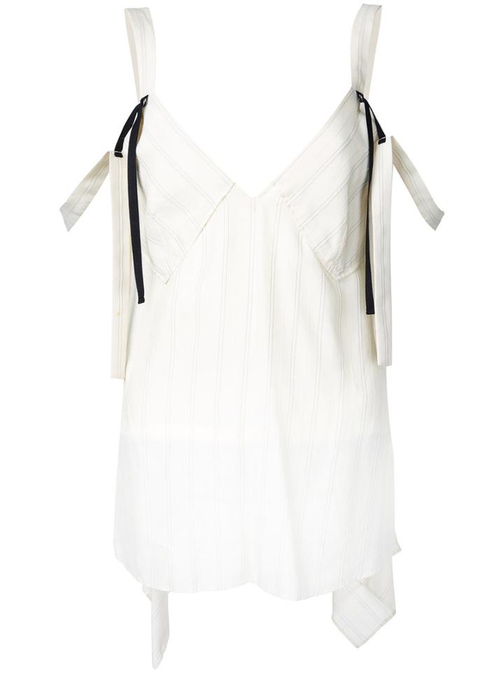 Rito - Striped Multi Strap Camisole - Women - Silk/polyester/rayon - 38, White, Silk/polyester/rayon