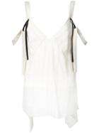 Rito - Striped Multi Strap Camisole - Women - Silk/polyester/rayon - 38, White, Silk/polyester/rayon