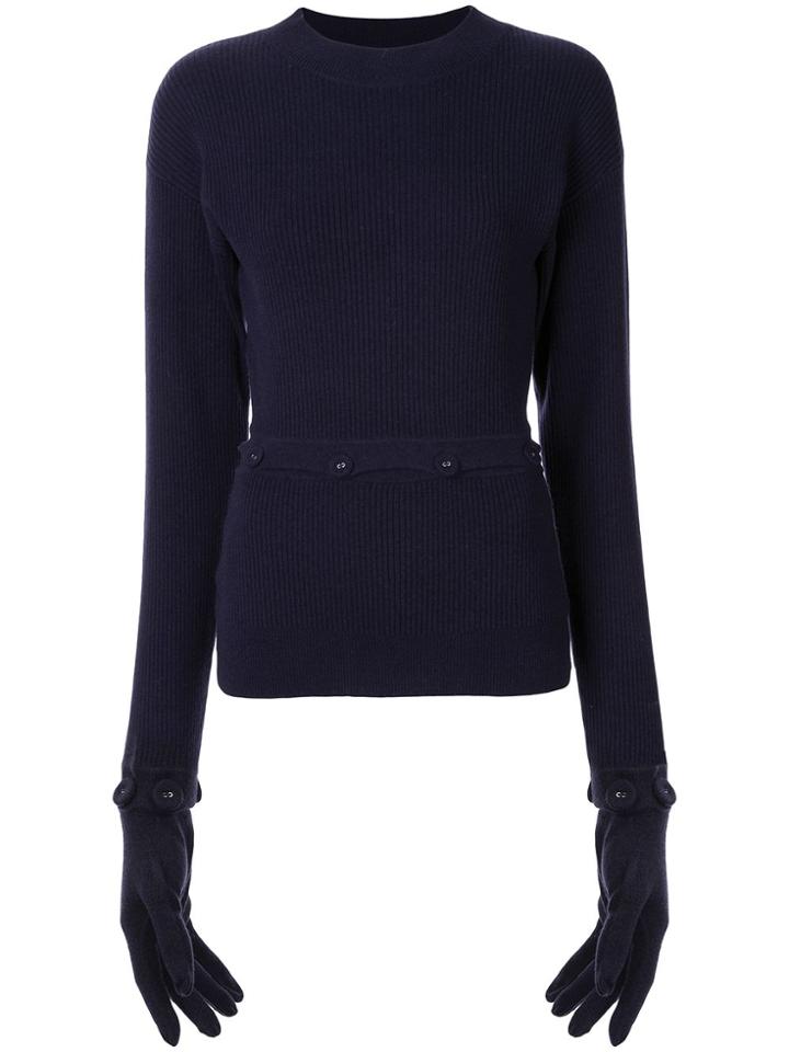 Christopher Esber Deconstruct Glove-detail Jumper - Blue