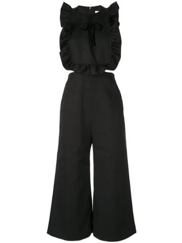 Shushu/tong Ruffle Front Jumpsuit - Black