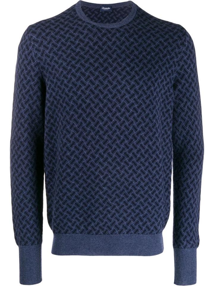 Drumohr Crew-neck Cashmere Sweater - Blue