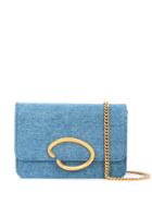 Oscar De La Renta Denim Shoulder Bag - Blue