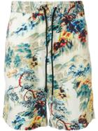Diesel High-waisted Printed Shorts - Multicolour