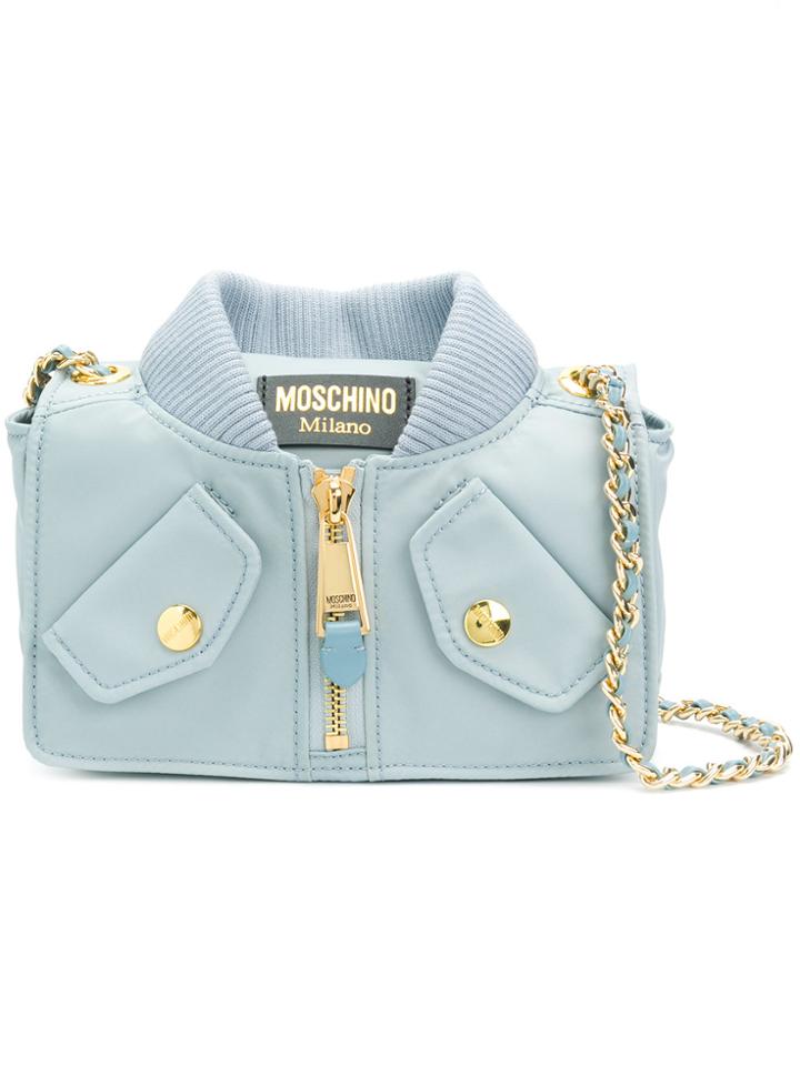 Moschino Designer Chic Shoulder Bag - Blue