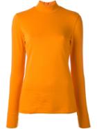 Ps By Paul Smith Turtleneck Jumper, Women's, Size: 38, Yellow/orange, Viscose/spandex/elastane/silk