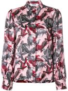 Msgm Bird Print Shirt - Pink & Purple