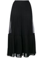 Twin-set - Pleated Skirt - Women - Polyester/spandex/elastane/viscose - 40, Black, Polyester/spandex/elastane/viscose