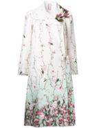 Antonio Marras Floral Printed Coat, Women's, Size: 48, Pink/purple, Cotton/linen/flax
