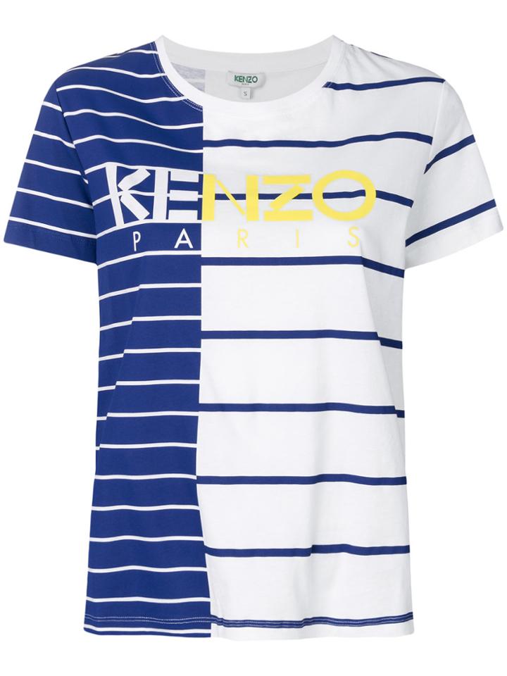 Kenzo Striped Logo T-shirt - White