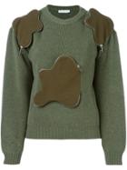 Jw Anderson Zipped Cloud Detail Sweater - Green