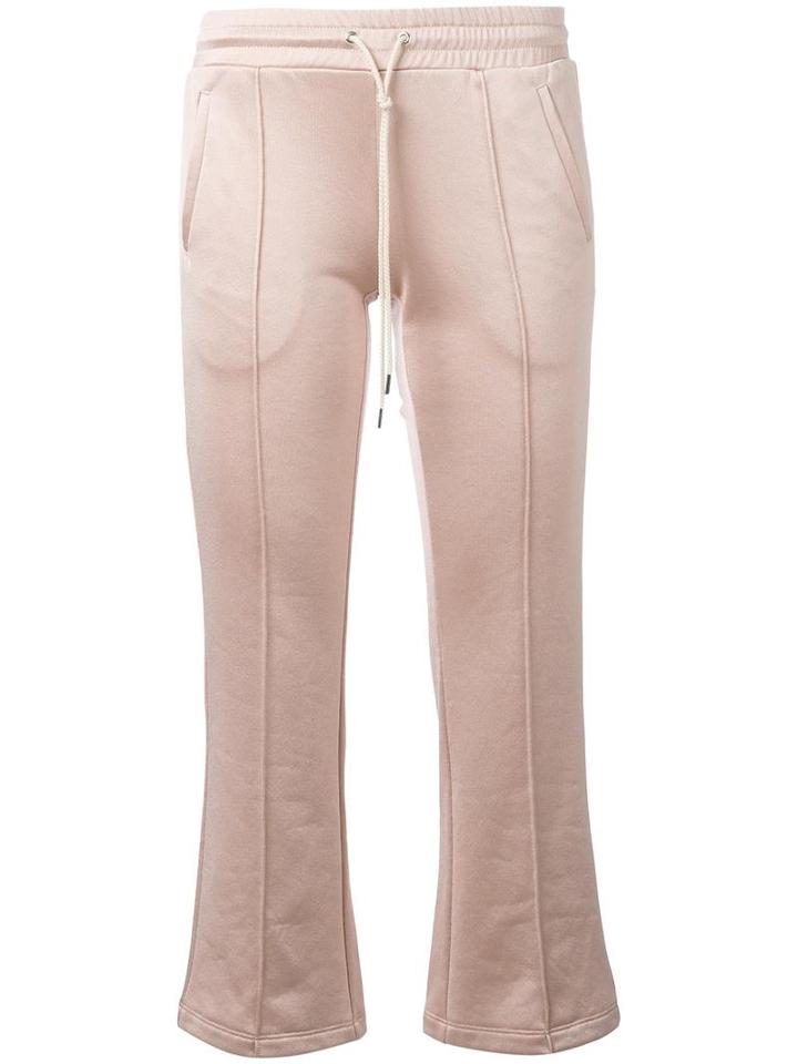 Mm6 Maison Margiela Flared Sweatpants, Women's, Size: Small, Nude/neutrals, Polyester/cotton