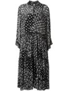 See By Chloé Floral Tiered Maxi Dress, Women's, Size: 36, Black, Polyester/viscose