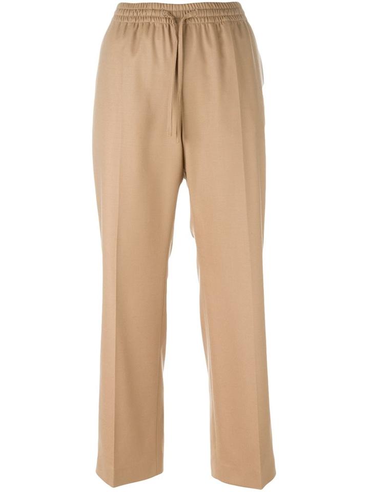 Joseph Flap Pocket Cropped Trousers, Women's, Size: 36, Nude/neutrals, Cotton/spandex/elastane/virgin Wool