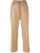 Joseph Flap Pocket Cropped Trousers, Women's, Size: 36, Nude/neutrals, Cotton/spandex/elastane/virgin Wool