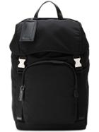 Prada Zipped Pocket Backpack - Black