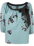 Marc Jacobs Floral Gingham Blouse