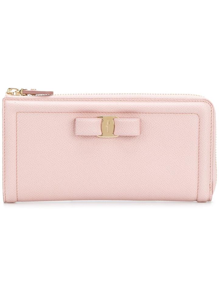 Salvatore Ferragamo Vara Zip Wallet - Pink