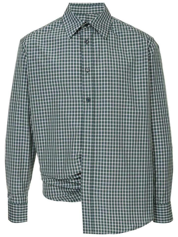 Martine Rose Wrap Detail Cotton Shirt - Green