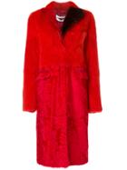 Givenchy Panelled Coat - Red