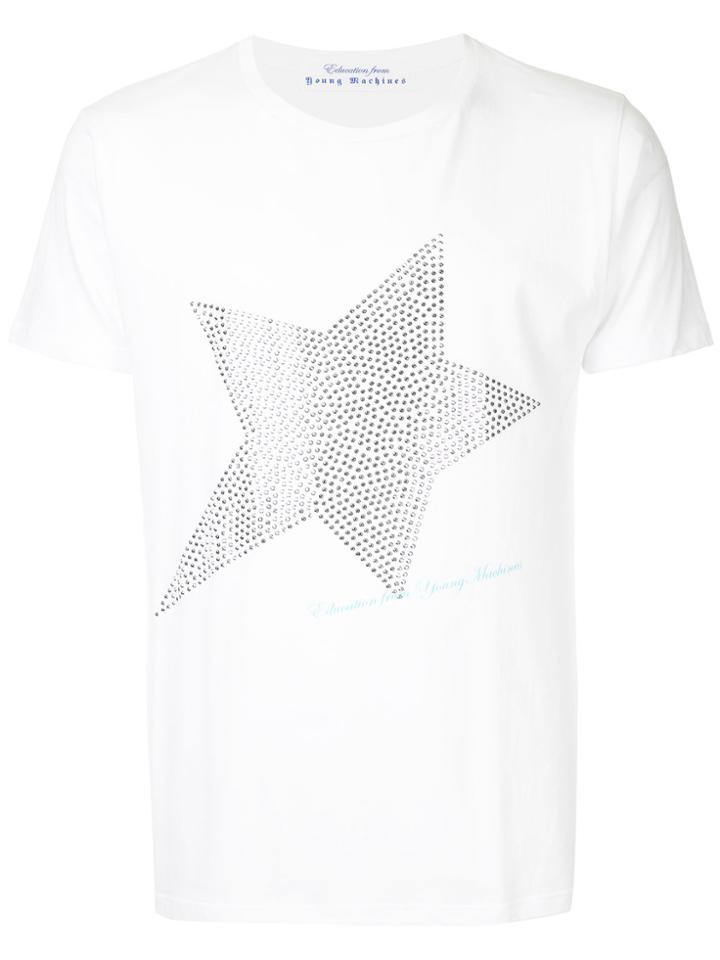 Education From Youngmachines Star Embellished T-shirt - White