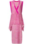Fendi Embroidered Shift Dress - Pink & Purple
