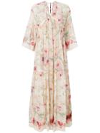 Semicouture Floral Print Dress - Nude & Neutrals