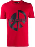 Love Moschino Printed Piece Sign Logo T-shirt - Red
