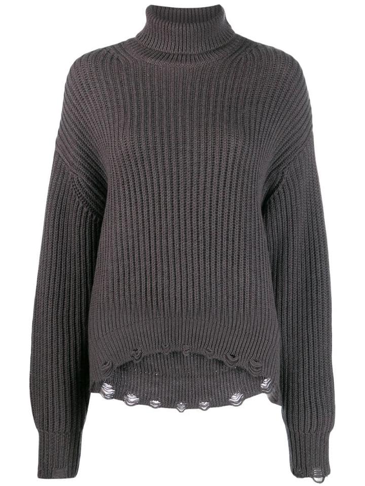 Iro Knitted Ribbed Jumper - Grey
