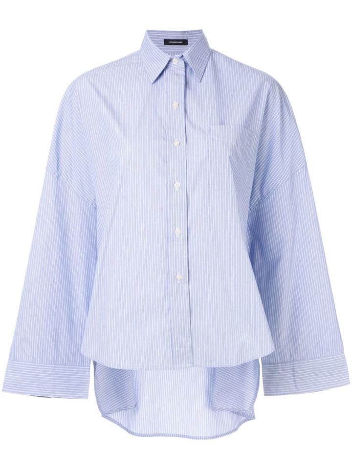 R13 Oversized Pinstripe Shirt - Blue