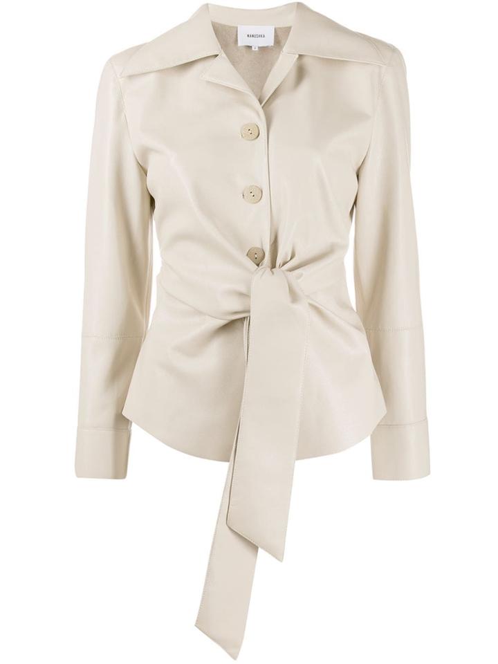 Nanushka Faux Leather Jacket - Neutrals