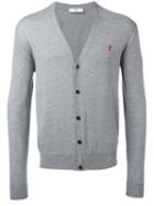 Ami Alexandre Mattiussi - Ami De Coeur Cardigan - Men - Wool - Xxl, Grey, Wool