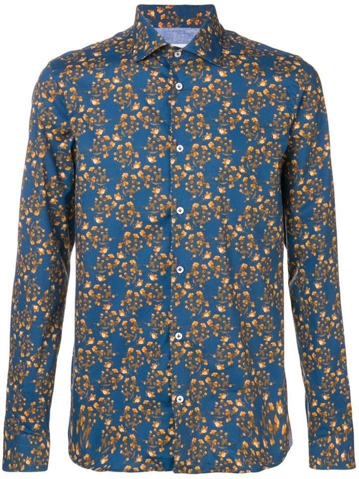 Manuel Ritz All-over Print Shirt - Blue