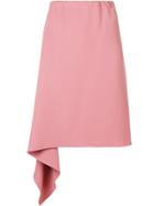 Mm6 Maison Margiela Draped Hem Asymmetric Skirt - Pink & Purple