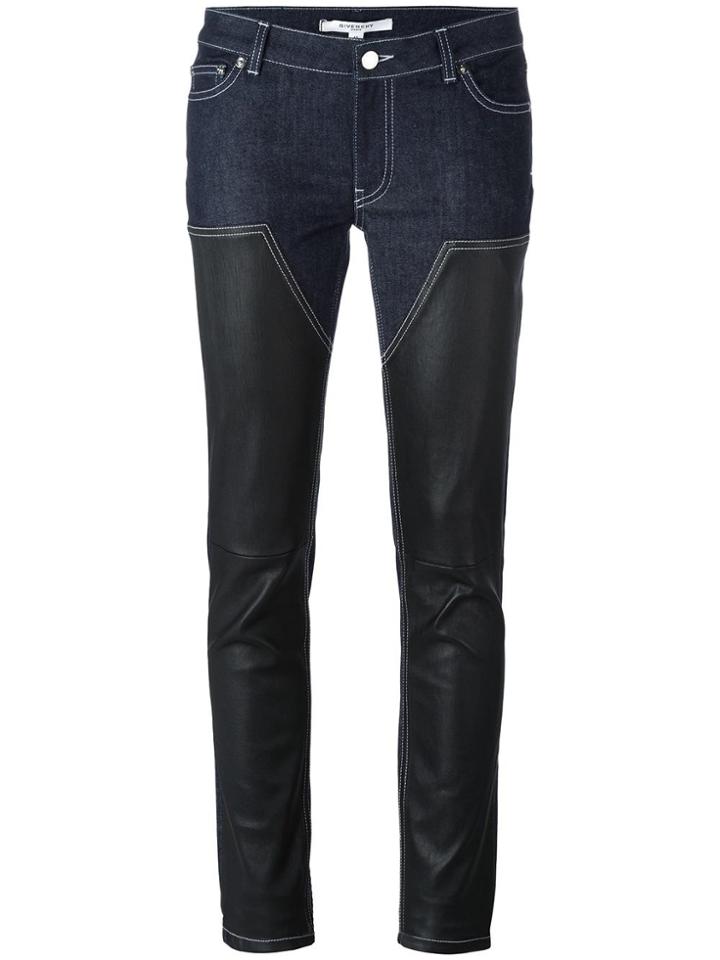 Givenchy Panelled Biker Skinny Jeans - Blue