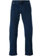 Jacob Cohen Straight Leg Jeans, Men's, Size: 35, Blue, Cotton/spandex/elastane