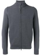 Malo Textured Zip Cardigan, Men's, Size: 52, Grey, Cotton