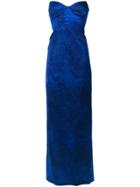 Tufi Duek Embroidered Bandeau Gown - Blue