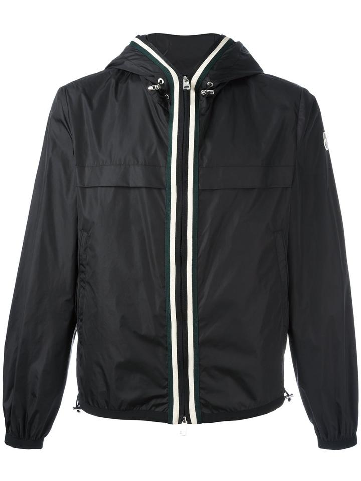 Moncler Anton Hooded Jacket, Men's, Size: 4, Black, Polyamide/nylon