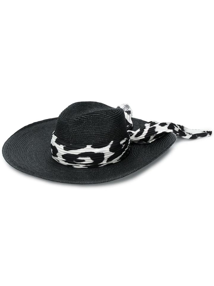 Ermanno Scervino Scarf Detail Hat - Black