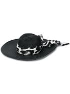 Ermanno Scervino Scarf Detail Hat - Black