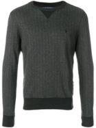 Polo Ralph Lauren Stripe Crew Neck Jumper - Grey